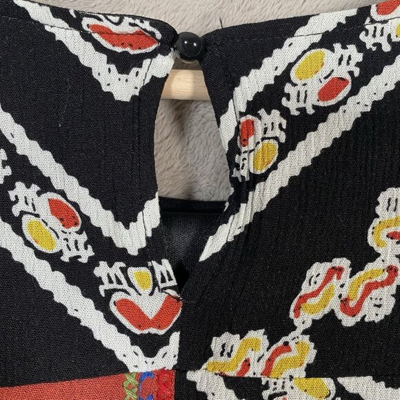 Desigual Creta Dress 38 Boho Embroidered Mixed Print Eclectic Ethnic Patchwork - Picture 12 of 16